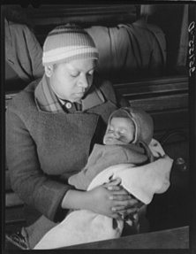 Russell Lee, photographer. Negro mother and child at local chapter meeting of UCAPAWA United Cannery, Agricultural, Packing, and Allied Workers of America. Bristow, Oklahoma. Bristow Creek County Oklahoma, 1940. Feb. Photograph. Retrieved from the Library of Congress, https://www.loc.gov/item/fsa2000016419/PP/. (Accessed November 02, 2017.)